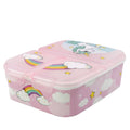Einhorn Brotdose Mädchen Kinder Lunchbox Sandwichbox mit 3 Fächern