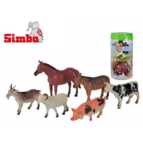 Nature World Bauernhof Tiere – 6 Tierfiguren im Fass (11–18 cm) | ab 3 Jahren